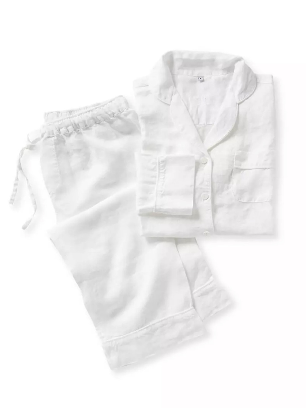 Serena & Lily Positano Line White Pajama Set - Size M - NWT